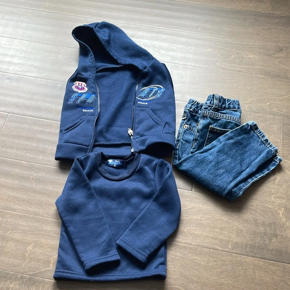 9-12 Months 3 Pc Set Baby Vest, Sweater and Pants